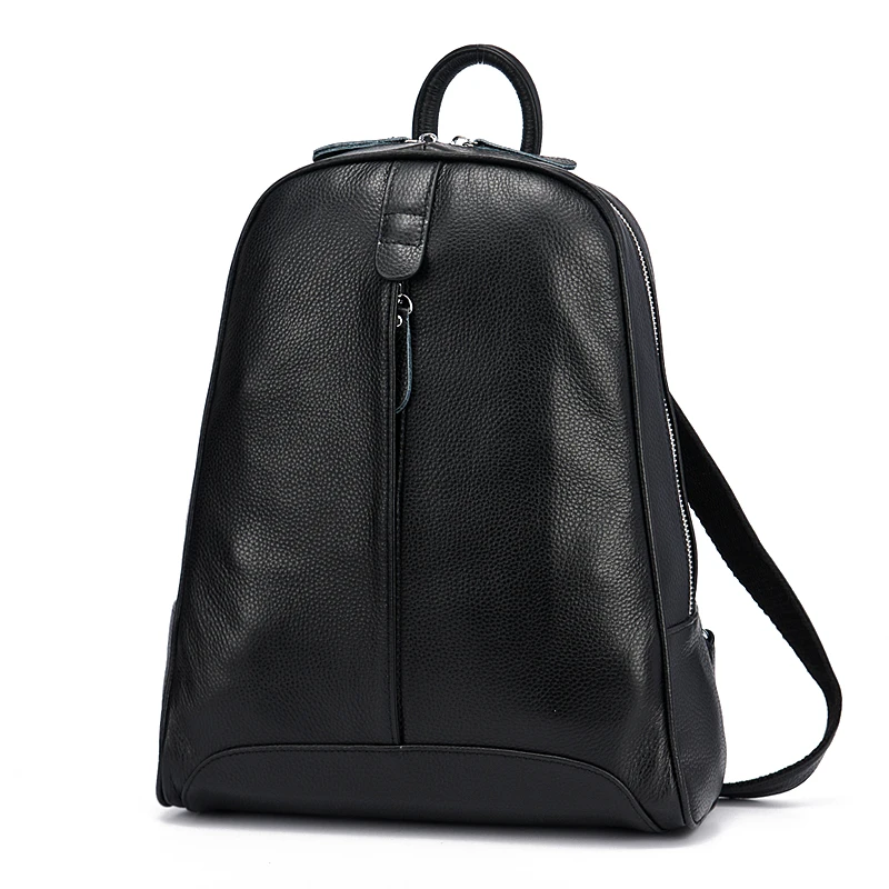Zency 100% جلد طبيعي أزياء النساء على ظهره عارضة السفر حقيبة Preppy نمط الفتاة المدرسية الدفتري المحمول الحقيبة