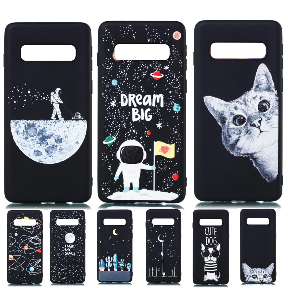Ультратонкий чехол для Samsung Galaxy S10 S 10E мягкий из ТПУ с 3D рисунком звездного неба S10E