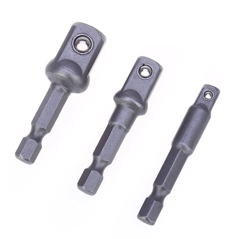 3PCS 1/4 inch Hex Power Drill Driver Socket Bar Wrench Adapter