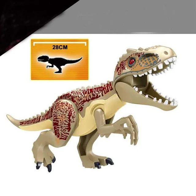 Мир Юрского периода 2 динозавра тираннозавр рекс птерозаурия Трицератопс строительные блоки игрушки для детей динозавр парк игрушка Подарки - Цвет: Шоколад