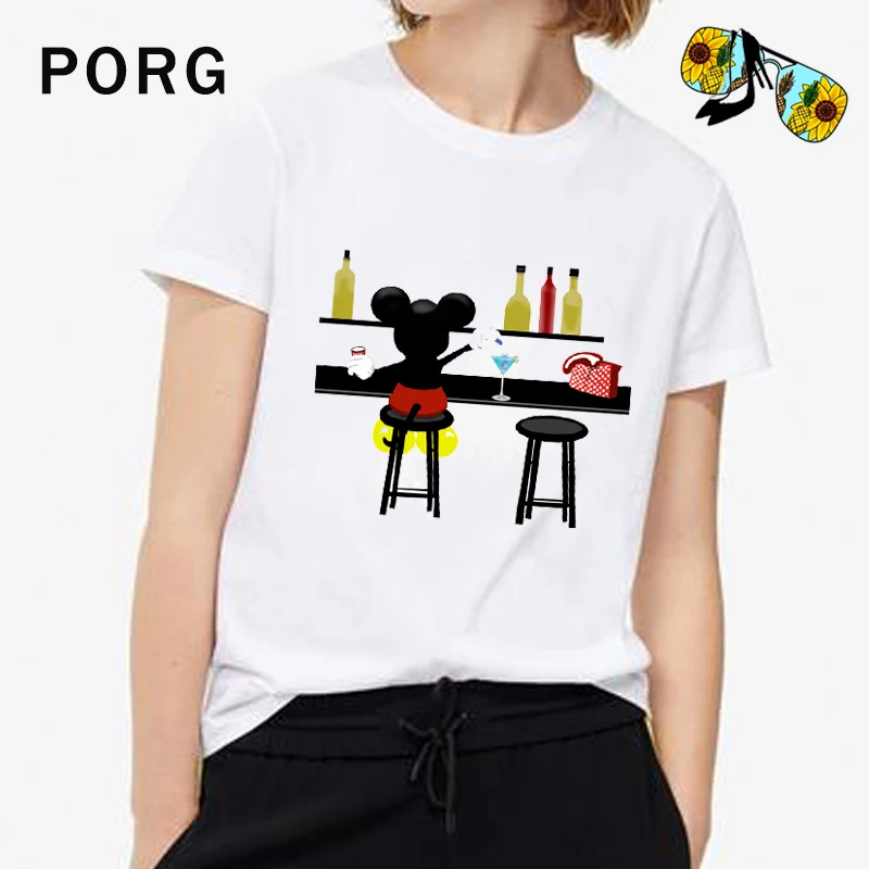 

Slipping A Mickey T Shirt Women Gothic Tshirt Harajuku Streetwear Tops Aesthetic T-shirt Korean Camisetas Verano Mujer 2019 New