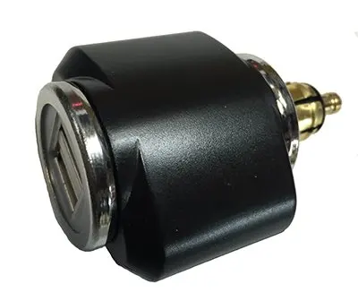 

12v-24v Motorcycle BM W Hella DIN Plug to Dual Port USB Charger Shorty Socket -3.3 amps