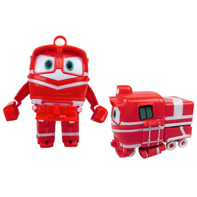 

NEW hot 13cm Robot Trains Transformation Kay Alf Dynamic Train Family Deformation Train Car Action Figure Toys Doll for children