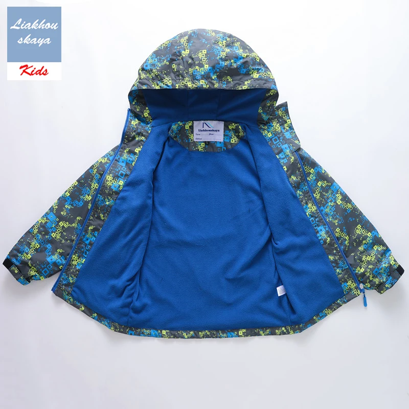 Liakhouskaya/Детская куртка; весна г.; куртка для мальчиков-подростков; ветровки; Водонепроницаемая детская верхняя одежда; теплое флисовое пальто; одежда