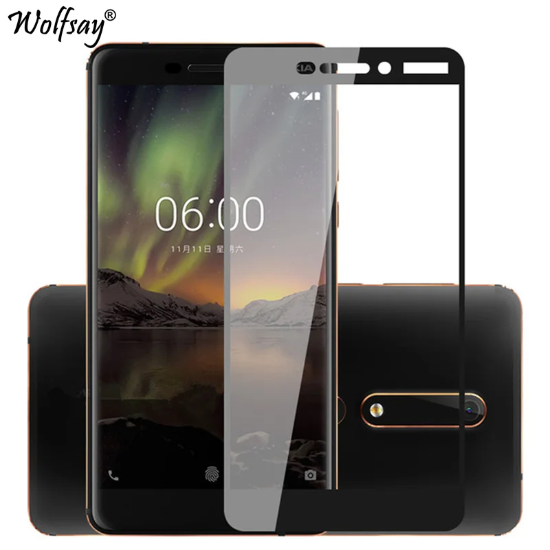 Закаленное стекло для Nokia 6 1 защита экрана полное покрытие Стекло телефона на 9H