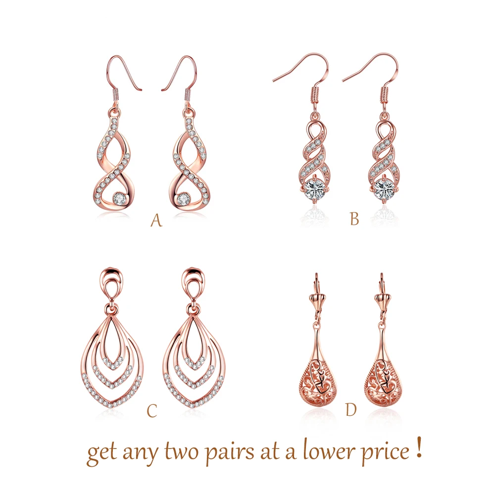

Female Drop Earrings with Shining Rhinestone Water Drop Design Earring For Women Suitable for Wedding and Parties