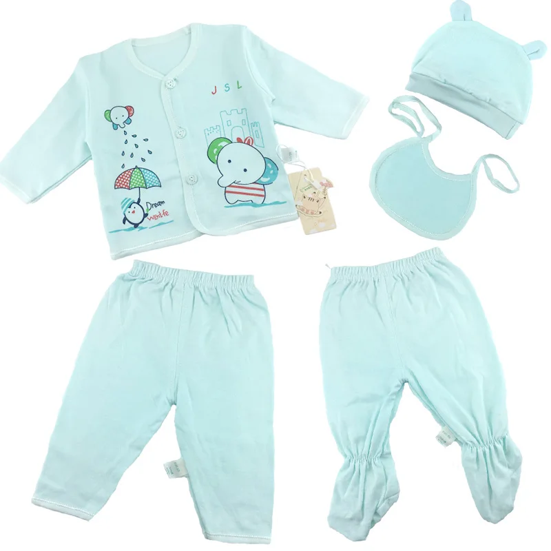 5 шт./компл. Детские комплекты для новорожденных комплект одежды для лета, настоящее чистое Комплект одежды из хлопковой ткани детская одежда для девочек в стиле унисекс, костюм розового, голубого, желтого цветов - Цвет: CW6001X