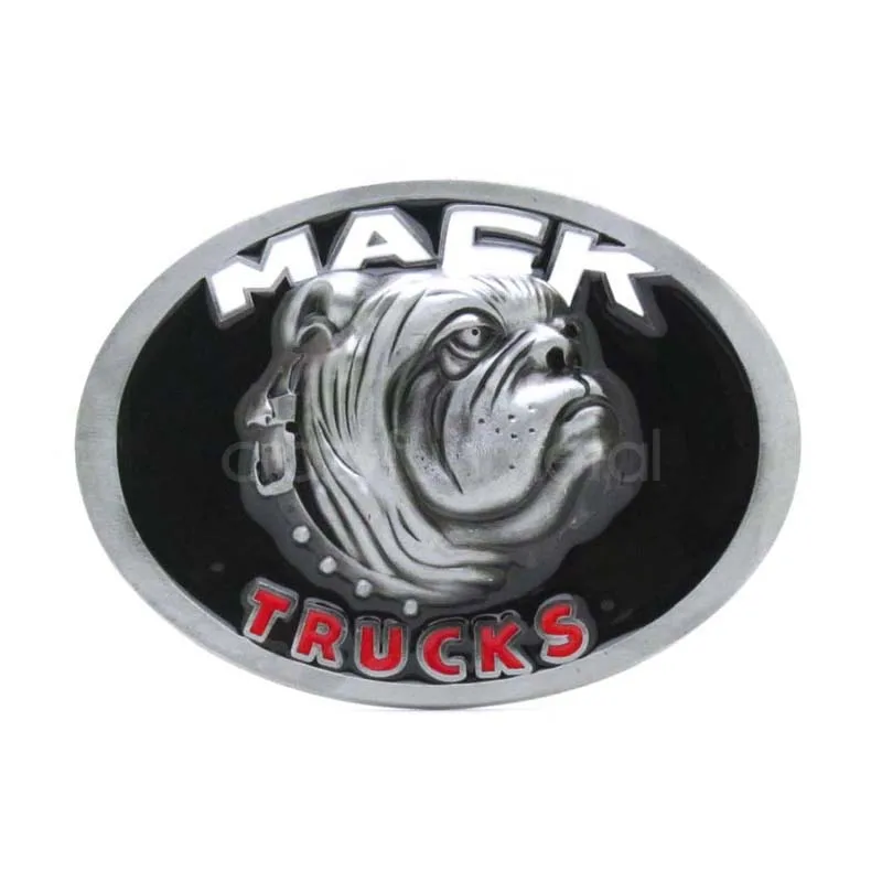 

Oval Mack Trucks Bulldog Head Belt Buckle