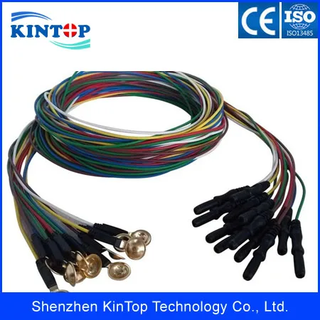 Compatibe New 20PCS/pack Din 1.5mm Electroencephalo-graph Brain EEG Cable Coloful Copper Cup Gold-plated with CE approved |