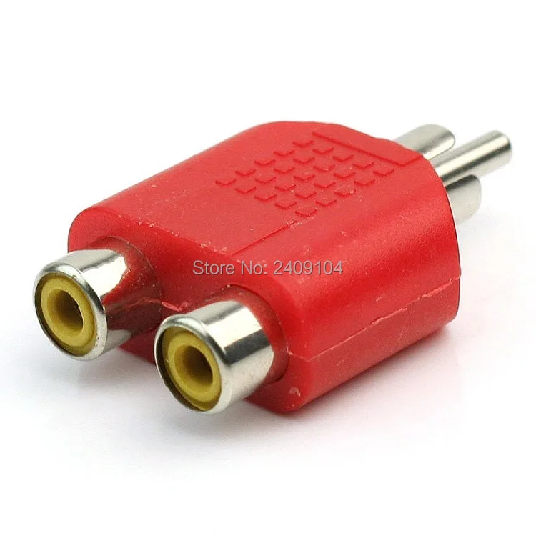 SZAICHGSI RCA jack Y сплиттер AV аудио видео переходник 1 штекер в 2 Женский конвертер