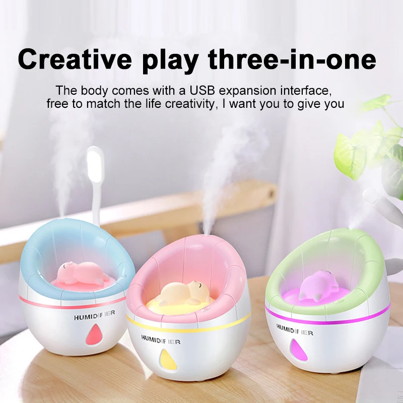 

Air Humidifier 350ml Portable Ultrasonic Air purifier USB Mist Maker with LED Night Lamp Aroma Essential Oil Diffuser for Home