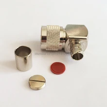 1 шт. N Штепсель RF коаксиальный конвертер разъем обжимной RG8, RG213, LMR400 под прямым углом никелированный опт