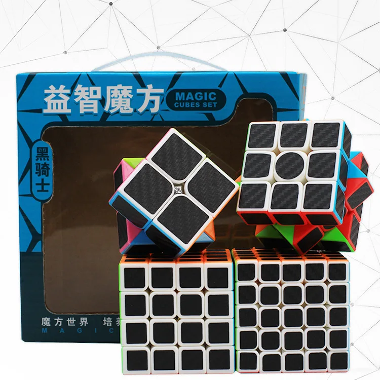 Zhenwei speed Cube Puzzle Pack | 2x2 3x3 4x4 5x5 Fiber Rice Pyramid Skew Megaminx Carbon Stickerless Cube набор Коллекция