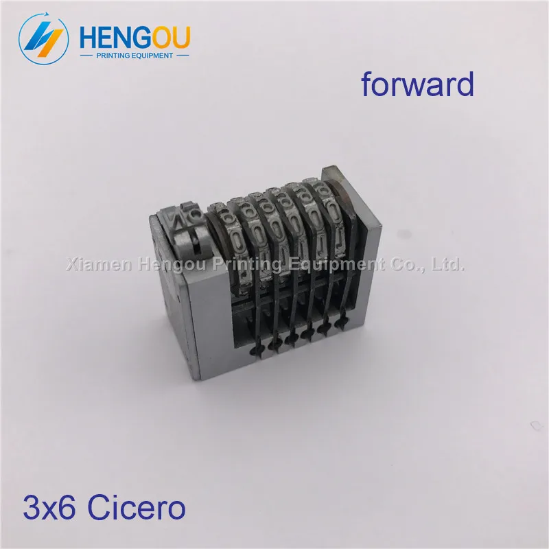 

1 PIECE free shipping 6 digits forward numbering machine number coding 3x6 Cicero full steel material