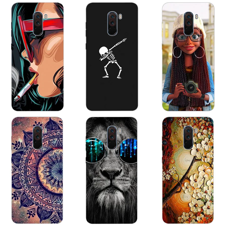 

For Xiaomi Pocophone F1 Case Printed Silicone Soft TPU Phone Cases For Xiaomi Poco F1 Pocophone F1 Global Version Poco F 1 Funda