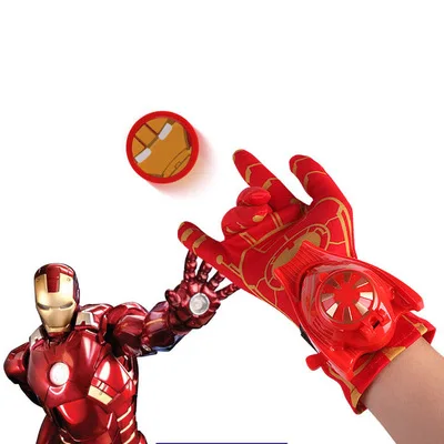 Маска супергероя Marvel Человека-паука+ перчатки Laucher реквизит Человек-паук Бэтмен Халк для косплея Железного человека классный подарок пусковая установка для детей - Цвет: iron Man