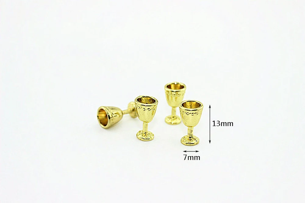 4Pcs 1/12 Dollhouse Miniature Accessories Mini Metal Wine Glass Simulation Furniture Mug Model Toys for Doll House Decoration 4Pcs 1/12 Dollhouse Miniature Accessories Mini Metal Wine Glass Simulation Furniture Mug Model Toys for Doll House Decoration