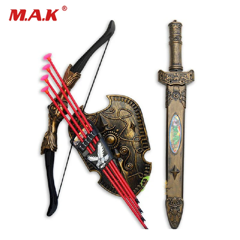 

Kids Toys Swords Shiled Bow and ArrowSucker Simulation Archery Plastic SwordsToy Set Children Gift
