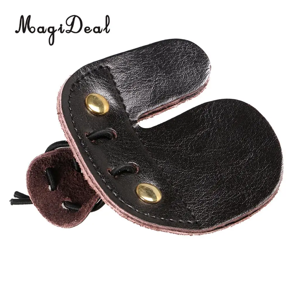 Magideal Archery Finger Glove Protect Fingers Guard Tab Double Layer