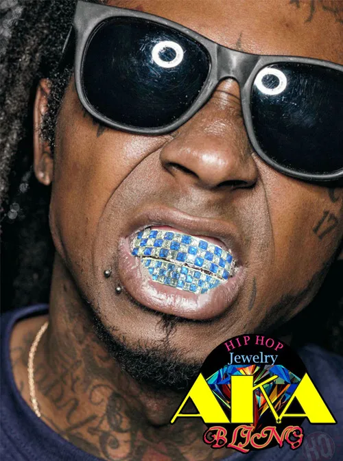 hiphop.jewelry.grillz hip hop trend Blue Diamond gold models sent