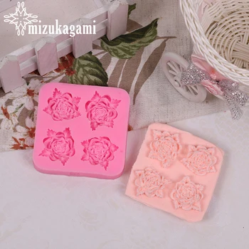 

1PCS UV Resin Jewelry Liquid Silicone Mold 3D Roses Flowers Resin Molds For DIY Pendant Charms Making Jewelry