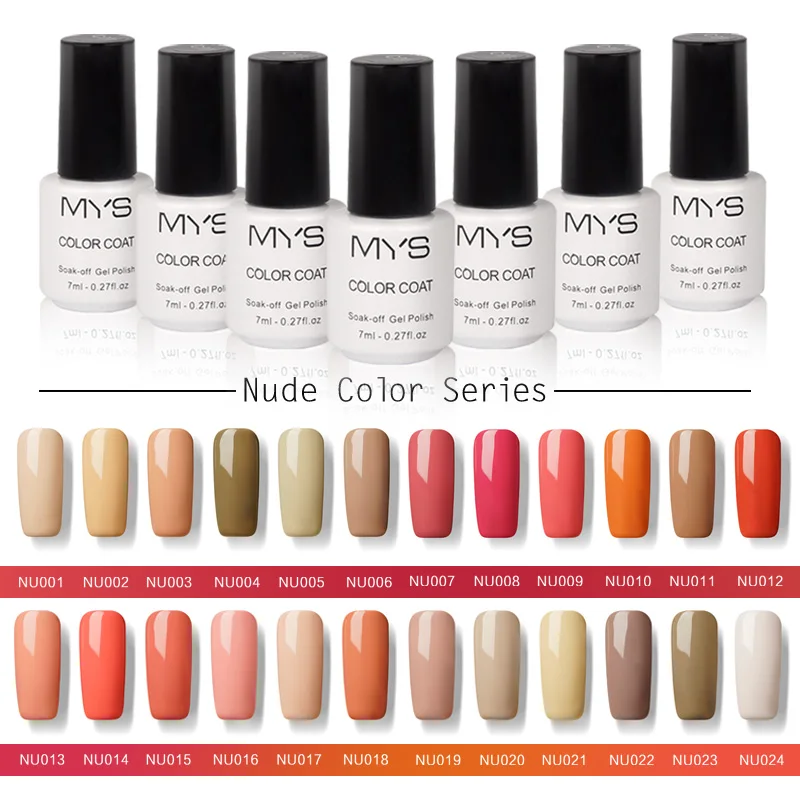

MYS 7ML Nude Color Gel Nail Polish Nail Gel Polish Art Series Color UV LED Acrylic for False Tips Extension Gel Varnish