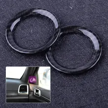 Beler – anneau de garniture de porte avant pour haut-parleur, en Fiber de carbone, 2 pièces, adapté à la Jeep Grand Cherokee de 2011 à 2013, 2014, 2015, 2016, 2017, 2018