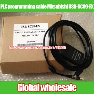 Cable de datos de programación PLC para Mitsubishi FX / USB-SC09-FX FX1S FX1N FX2N, adaptador USB a RS422 para MELSEC FX PLC, 1 ud.