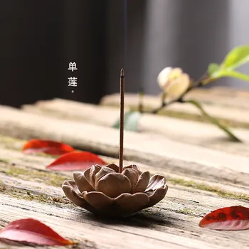 

Handmade Stick Incense Holder Lotus Burner Jingdezhen Clay Process Home Decorations Censer Insencer Burner Lampara De Olor 50