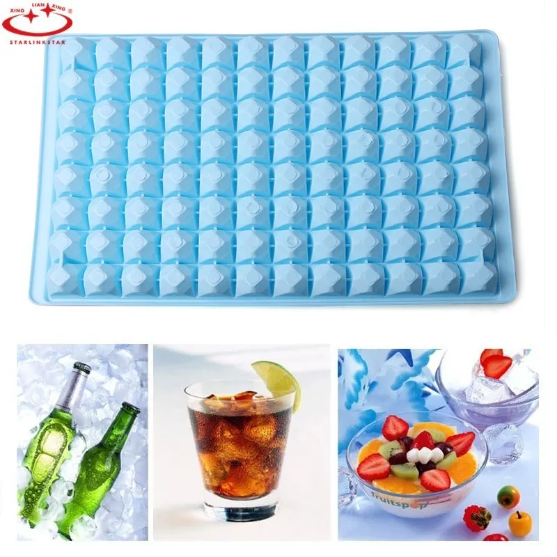 

96 Grids Food Grade Silicone Ice Tray Fruit Ice Cube Maker DIY Creative Small 3D Magic Large Silicone Ice Cube Maker Mold