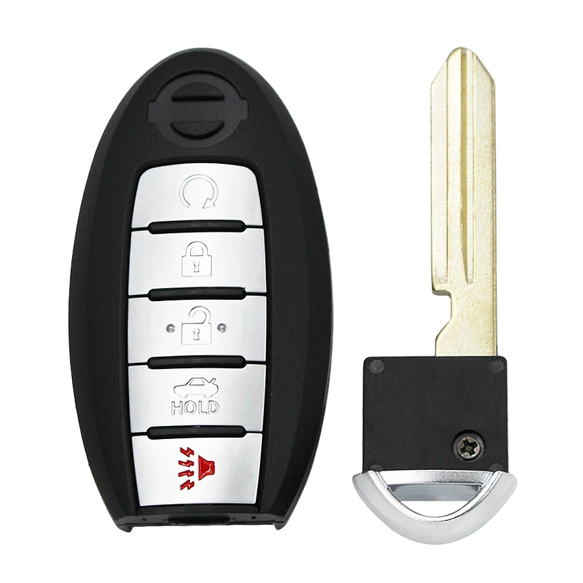 5 пуговицы smart remote key 4+ 1 кнопка FSK 433 МГц PCF7952LTT чип для Nissan Patrol с аварийным ключом