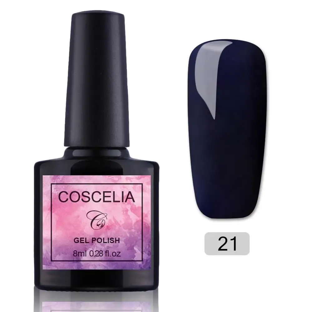 COSCELIA 8ML40 цветов УФ гель лак для ногтей маникюрные инструменты для дизайна ногтей долговечный впитывающий гель для ногтей - Цвет: NO.21