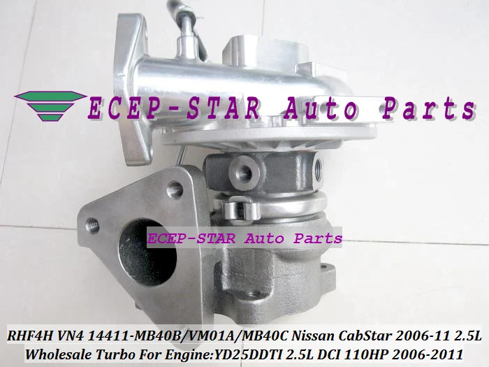 RHF4H VN4 14411-MB40B 14411-VM01A 14411-MB40C Turbocharger Turbo For Nissan Truck CabStar 2.5 Dci 2006-2011 YD25DDTI 2.5L 110HP (2)