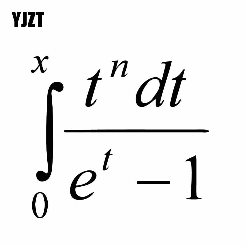 

YJZT 16CM*14.4CM Complex Mathematical Equation Vinly Decal Interesting Car Sticker Simplicity Cool Black/Silver C27-0334