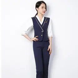 Professional set women's foot bath technician dress cosmetologist uniform spa health hotel stewardess uniform Professional set women's foot bath technician dress cosmetologist uniform spa health hotel stewardess uniform