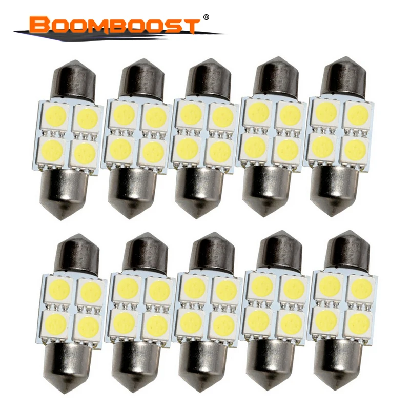 4smd 5050 31 мм C5W Высокое качество 10 шт. Автомобильный светодиодный фестон