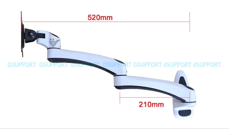 Алюминий сплава руку 1"-27" ЖК-дисплей светодиодный ТВ настенный поворотный держатель монитора раздвижного кронштейна и стойку монитора поддержка Макс. нагрузки 8KGS