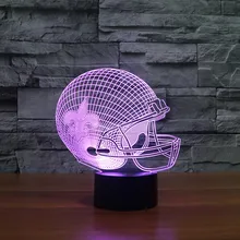 NFL Team Logo Collection 3D Light LED New Orleans Saints Football Helmet LED Night Light Child Christmas Gift 3448 Drop Shipping