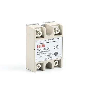 

Industrial Solid State Relay SSR 100A with Protective Flag SSR-100DA 100A DC control AC