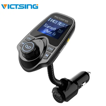 

VicTsing Wireless FM Bluetooth Transmitter Modulator Car Kit 1.44" Screen Handsfree USB MP3 Music Player with TF/Micro SD Card