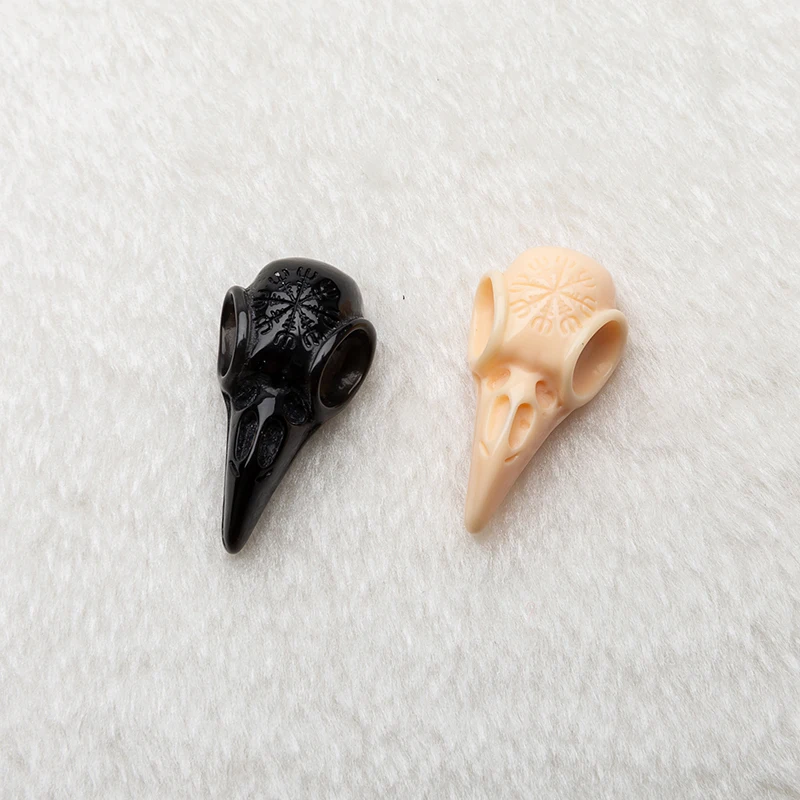 

20pcs/lot 34*17 mm Hot raven skull withGrai FlatBack Resin Bird head skull Crafts For Diy Decoration Multicolor Resin Cabochons