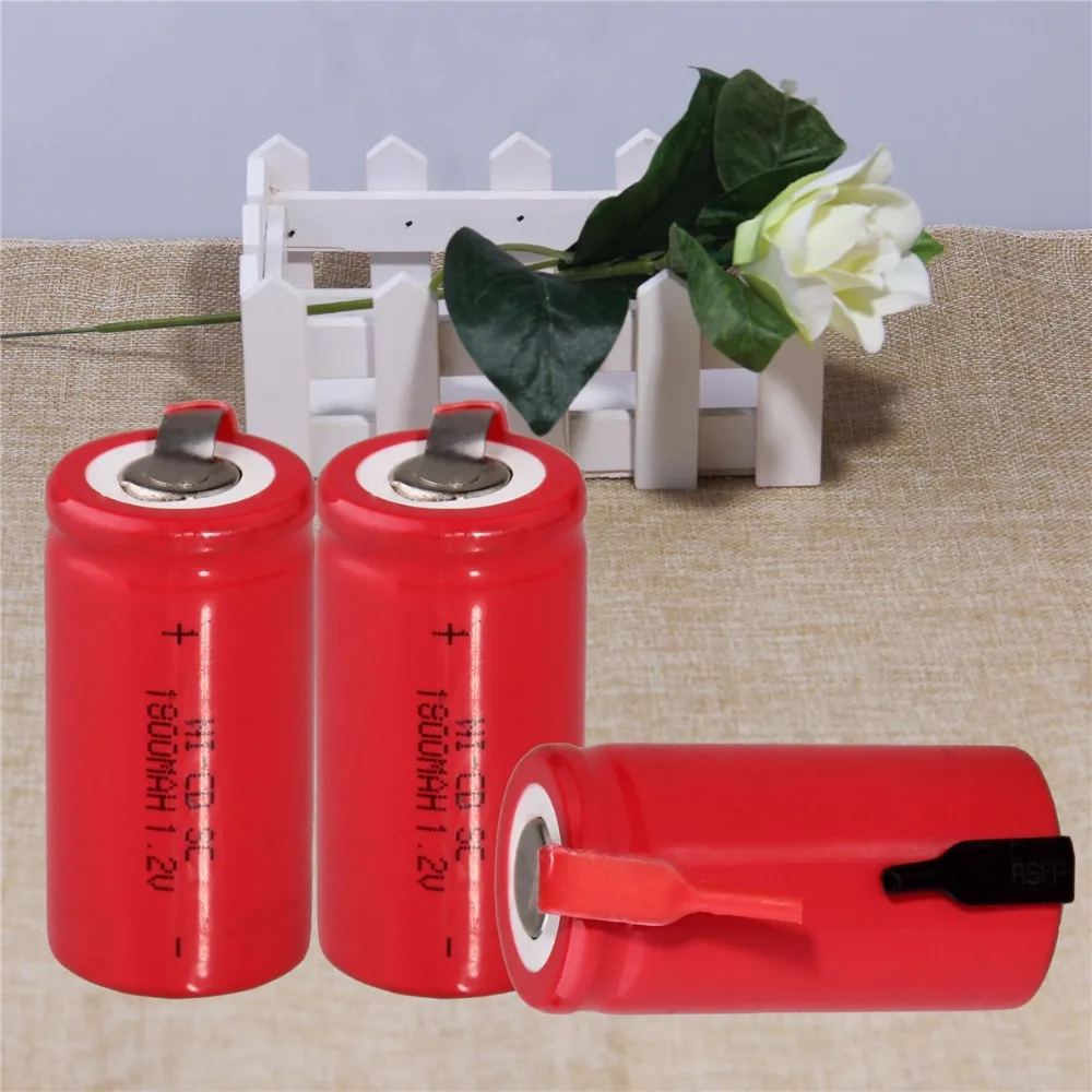 3 pcs SC 1800mah 1.2v battery NICD rechargeable batteries for electric screwdrivers akkumulator4.25cm*2.2cm drill | Электроника