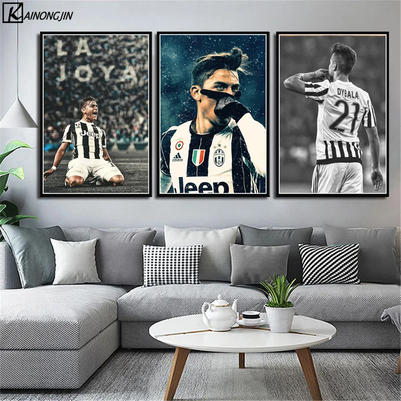 

Paulo Dybala Poster Sport Super Star Football Soccer Player Posters and Prints Canvas Painting Wall Art Picture Room Home Decor