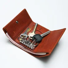 LANSPACE мужской кожаный чехол для ключей, коровья кожа, на молнии, автомобильный держатель для ключей, высокое качество, держатели для монет