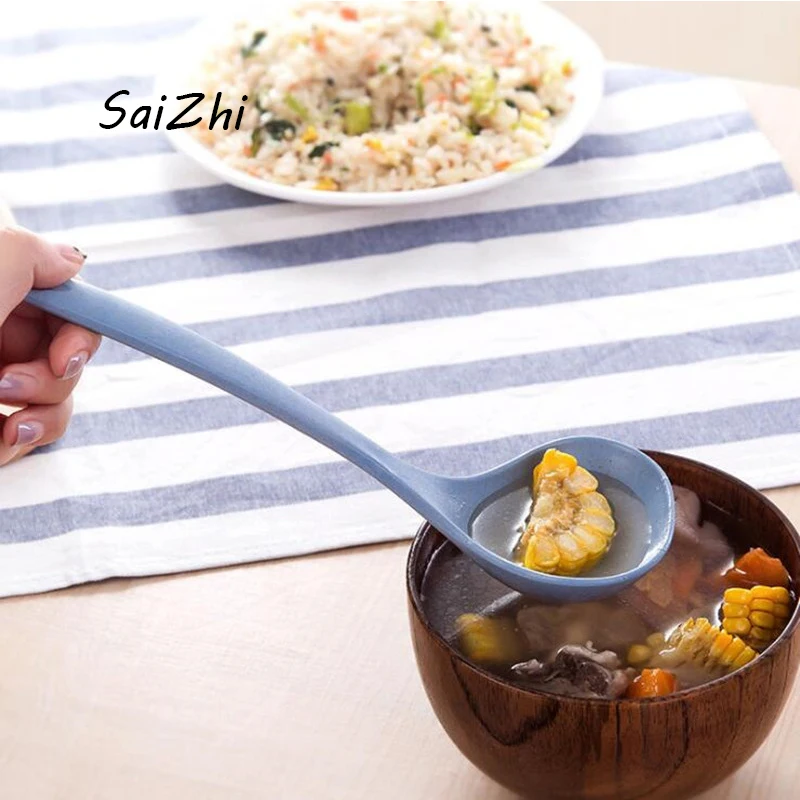 Paja de trigo tallo cuchara casa accesorios de cocina de cuchara de sopa de arroz de la cuchara comida cena cuchara cocina utensilios QC3902 Paja de trigo tallo cuchara casa accesorios de cocina de cuchara de sopa de arroz de la cuchara comida cena cuchara cocina utensilios QC3902