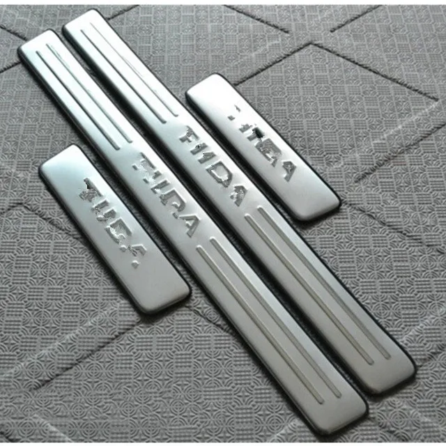 

Car styling Stainless steel door sill Scuff Plate Car accessories For Nissan TIIDA 2005 2006 2007 2008 2009 2010