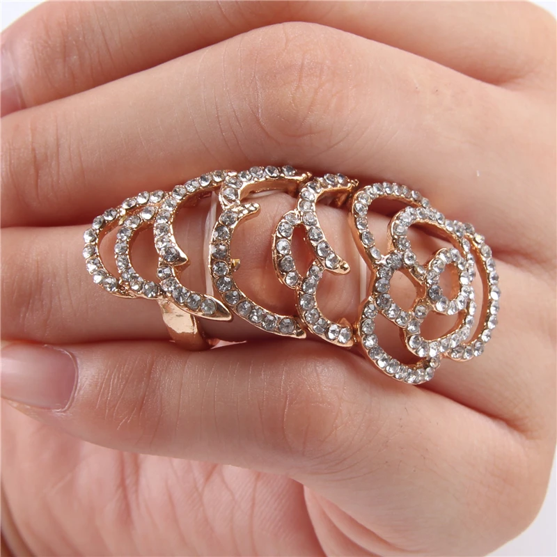 Женское кольцо с полым цветком 2D1003|knuckle rings for women|knuckle ringrings women |