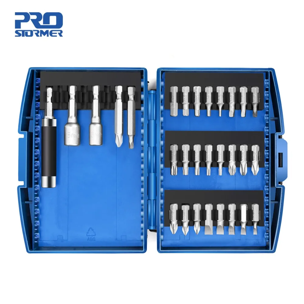 Prostormer 29pc Screwdriver Bit & Nut Driver Set Phillips/Slotted Bits With Magnetic Multi Tool Home Appliances Repair Hand Tool
