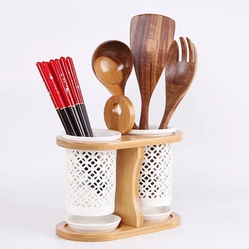 

Bottles,Jars & Boxes Kitchen Storage & Organization Ceramic bamboo chopsticks rack storage box kitchen organizer 2018 quality