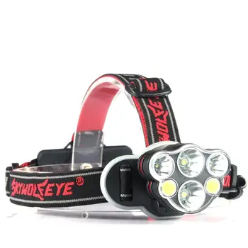 

8000 LM T6+XPE+COB LED USB Headlight Super Bright 8 Modes Lamp For Camping